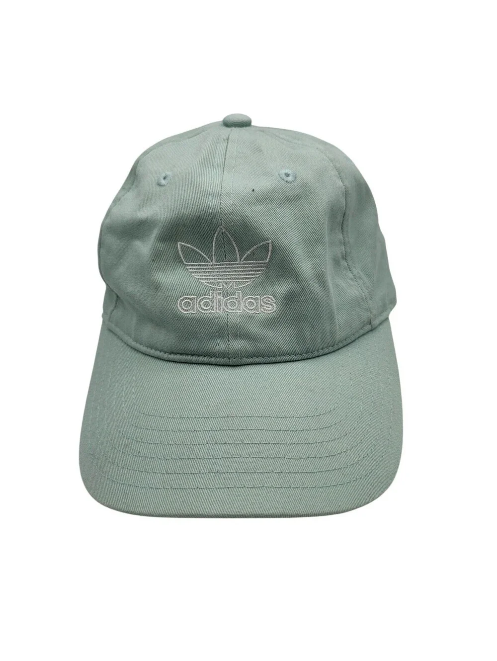Adidas Womens Strapback Dad baseball Hat Cap Light Blue Embroidered